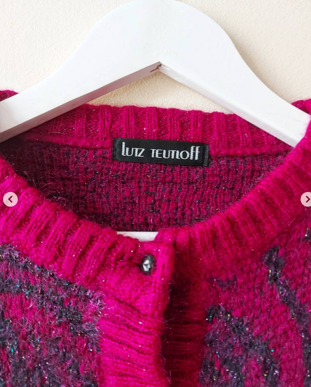 Embroidered Sparkling Button-down Sweater