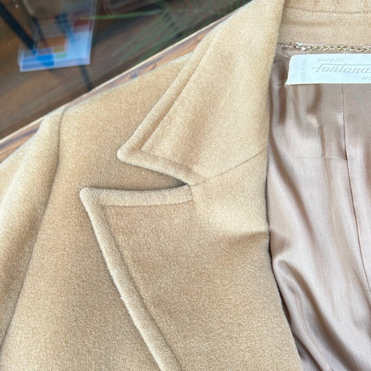 Sorelle Fontana Camel Coat