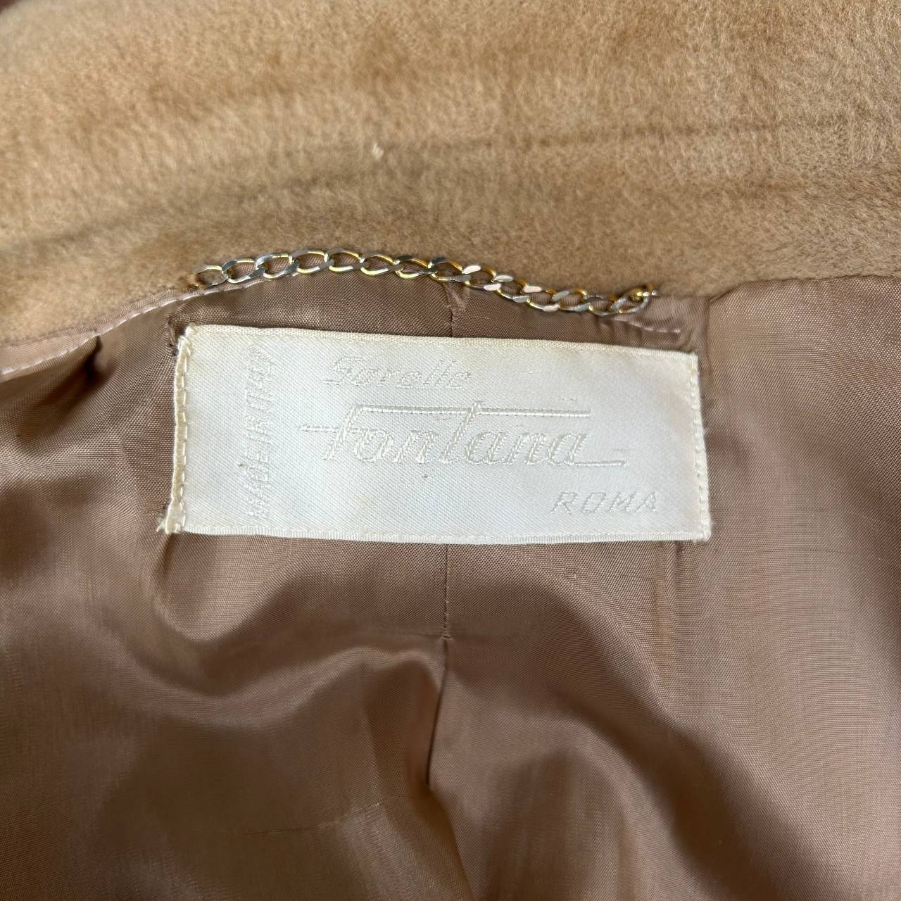 Sorelle Fontana Camel Coat