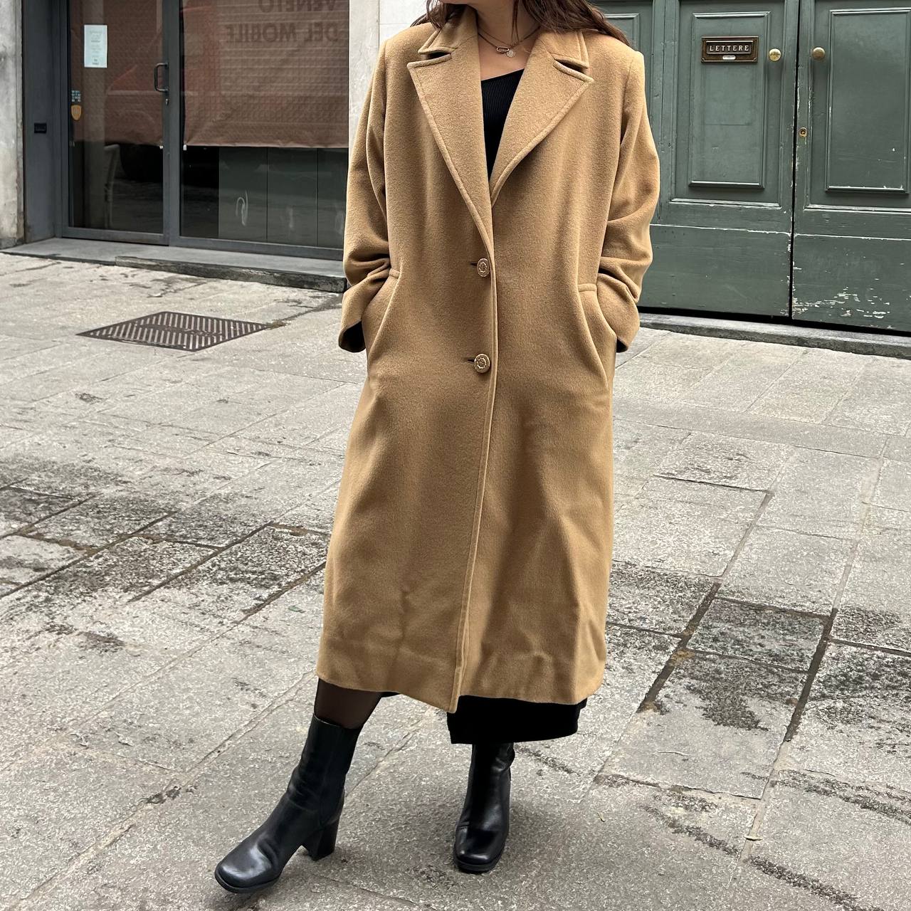 Sorelle Fontana Camel Coat