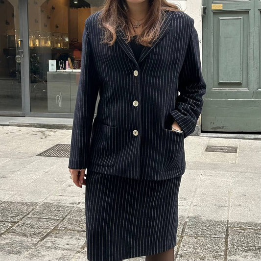 Tailleur in blue Blazer and skirt set Luisa Spagnoli